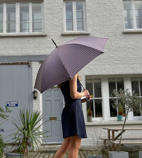 L850-3458 PinkFoulard (Розовый платок) Зонт женский трость Fulton Fulton, Артикул: L850-3458 PinkFoulard фото №1