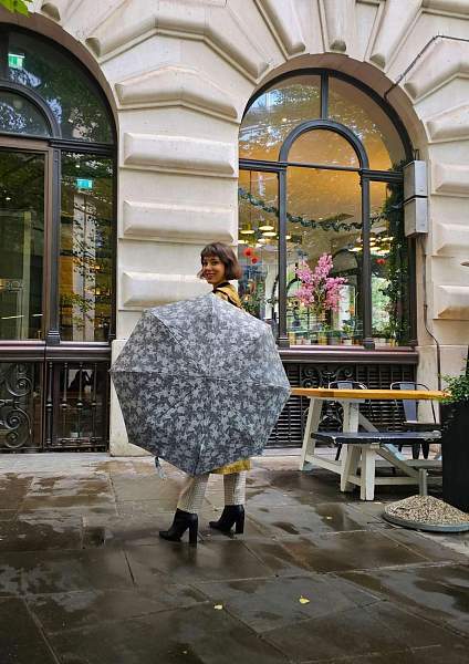 L852-3459 JacquardFloral (Жаккардовый цветок) Зонт женский механика Fulton Fulton, Артикул: L852-3459 JacquardFloral фото №1