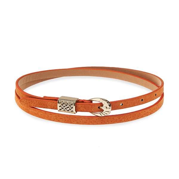 FB-1216-58 оранж. ремень (кожа) Fancy's bag Jane's Story, Артикул: FB-1216-58 оранжевый фото №1