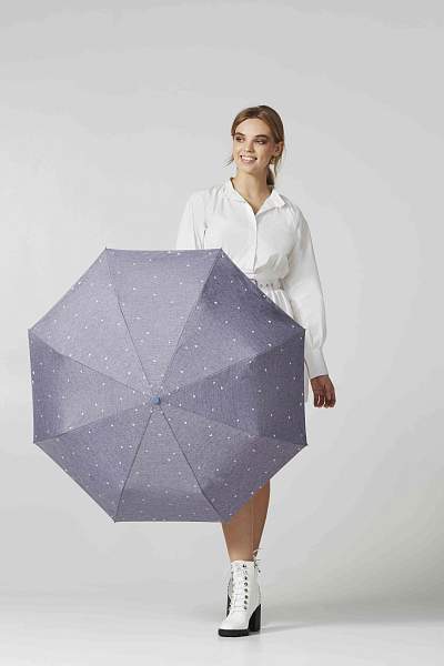 L779-4027 DenimHearts (Джинсовые сердца) Зонт женский механика Fulton Fulton, Артикул: L779-4027 DenimHearts фото №1