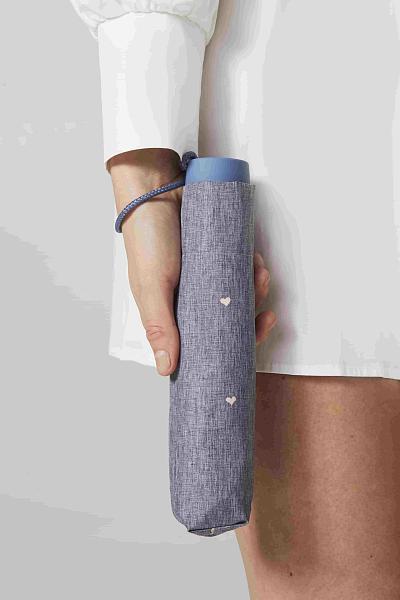 L779-4027 DenimHearts (Джинсовые сердца) Зонт женский механика Fulton Fulton, Артикул: L779-4027 DenimHearts фото №1