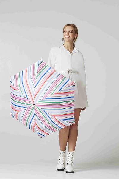 L902-4031 FunkyStripe (Разноцветные полоски) Зонт женский механика Fulton Fulton, Артикул: L902-4031 FunkyStripe фото №1