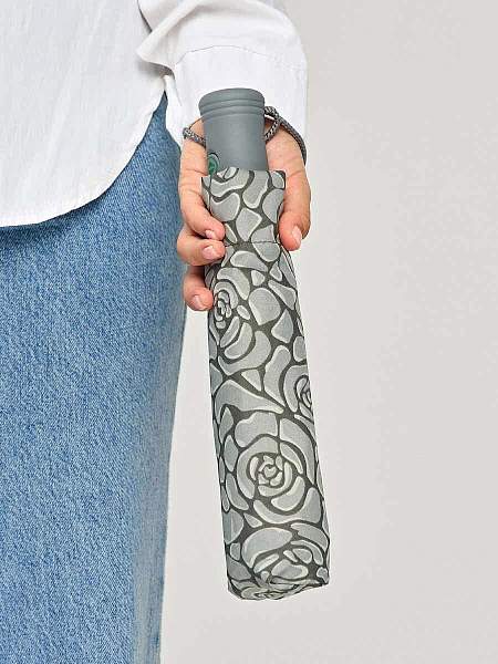 R348-4105 RosesGrey (Серые розы) Зонт женский автомат Fulton Fulton, Артикул: R348-4105 RosesGrey фото №1