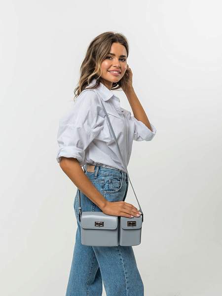 JS-96550-77 серая сумка женская (кожа) Jane's Story Jane's Story, Артикул: JS-96550-77 фото №1