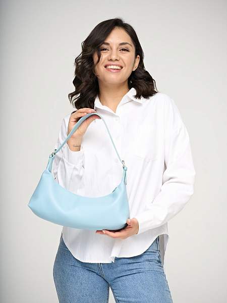 JS-180112-60 синяя сумка женская (кожа) Jane's Story Jane's Story, Артикул: JS-180112-60 фото №1