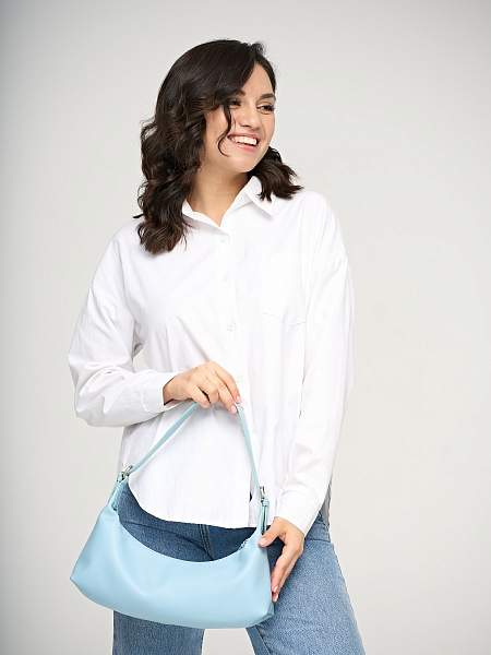 JS-180112-60 синяя сумка женская (кожа) Jane's Story Jane's Story, Артикул: JS-180112-60 фото №1