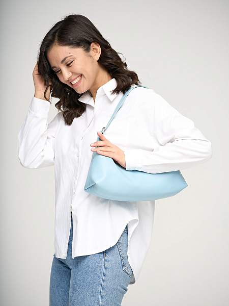 JS-180112-60 синяя сумка женская (кожа) Jane's Story Jane's Story, Артикул: JS-180112-60 фото №1