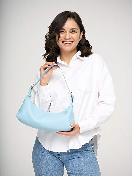 JS-180112-60 синяя сумка женская (кожа) Jane's Story Jane's Story, Артикул: JS-180112-60 фото №1