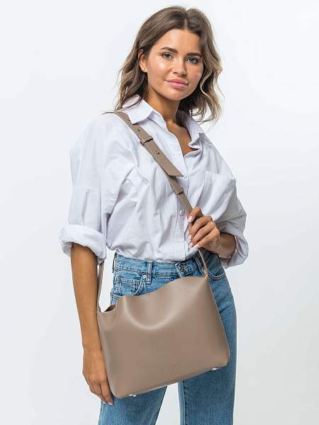 JS-96576-77 серая сумка женская (кожа) Jane's Story Jane's Story, Артикул: JS-96576-77 фото №1