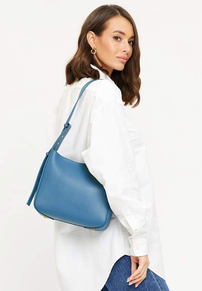 JS-96634-60 синяя сумка женская (кожа) Jane's Story Jane's Story, Артикул: JS-96634-60 фото №1