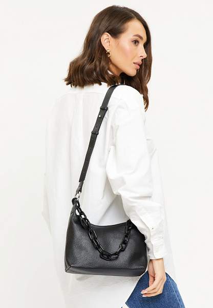 JS-81125-04 черная сумка женская (кожа) Jane's Story Jane's Story, Артикул: JS-81125-04 фото №1