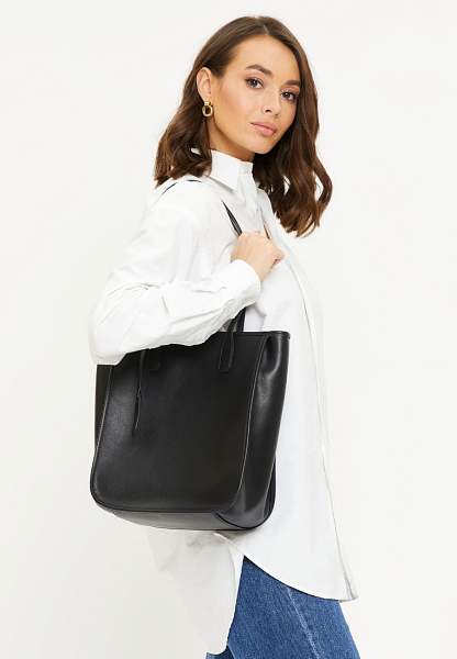 JS-9020-04 черная сумка женская (кожа) Jane's Story Jane's Story, Артикул: JS-9020-04 фото №1