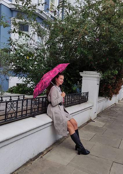 L346-2252 PhotoRoseRed (Красные розы) Зонт женский автомат Fulton Fulton, Артикул: L346-2252 PhotoRoseRed фото №1