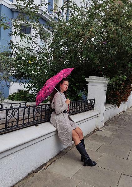 L346-2252 PhotoRoseRed (Красные розы) Зонт женский автомат Fulton Fulton, Артикул: L346-2252 PhotoRoseRed фото №1