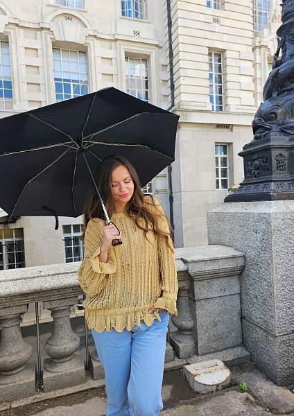 L449-01 Black (Черный) Зонт женский механика Fulton Fulton, Артикул: L449-01 Black фото №1