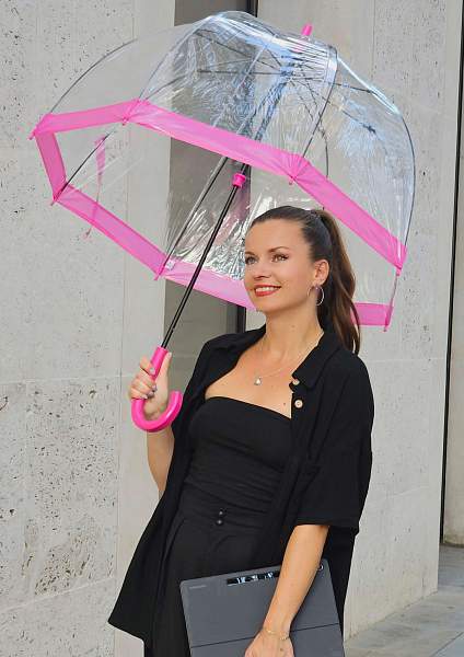 L041-022 Pink (Розовый) Зонт женский трость Fulton Fulton, Артикул: L041-022 Pink фото №1