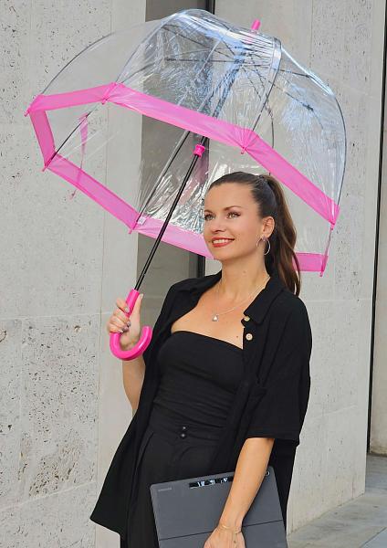 L041-022 Pink (Розовый) Зонт женский трость Fulton Fulton, Артикул: L041-022 Pink фото №1