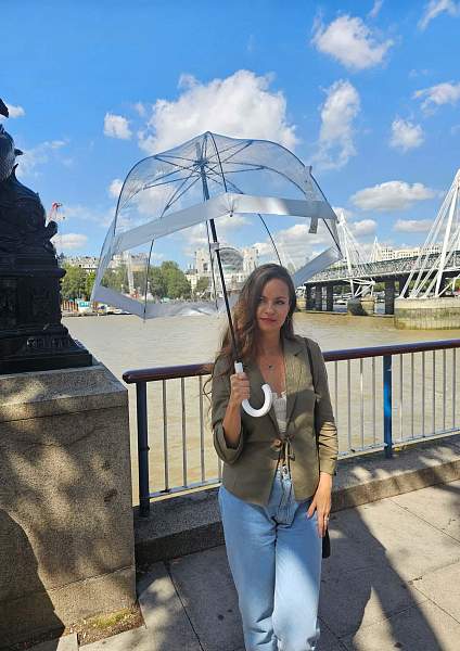 L041-02 White (Белый) Зонт женский трость Fulton Fulton, Артикул: L041-02 White фото №1