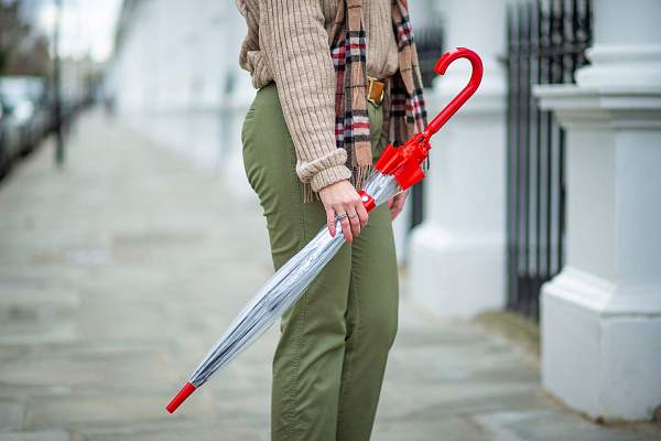 L041-025 Red (Красный) Зонт женский трость Fulton Fulton, Артикул: L041-025 Red фото №1