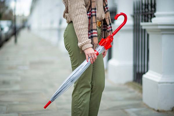 L041-025 Red (Красный) Зонт женский трость Fulton Fulton, Артикул: L041-025 Red фото №1