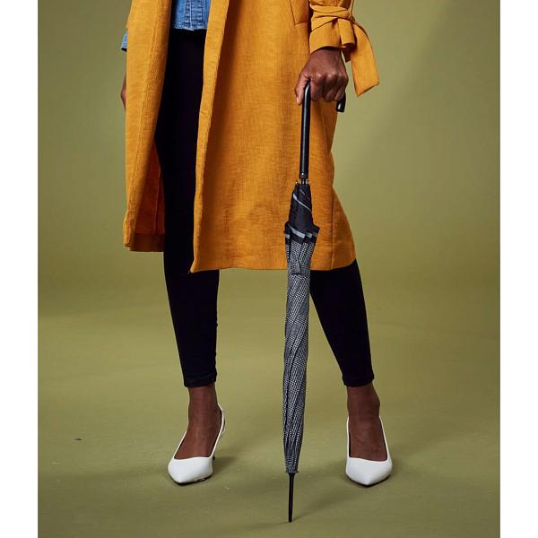 L065-2244 PowStripe (Гусиная лапка) Зонт женский трость автомат Fulton Fulton, Артикул: L065-2244 PowStripe фото №1