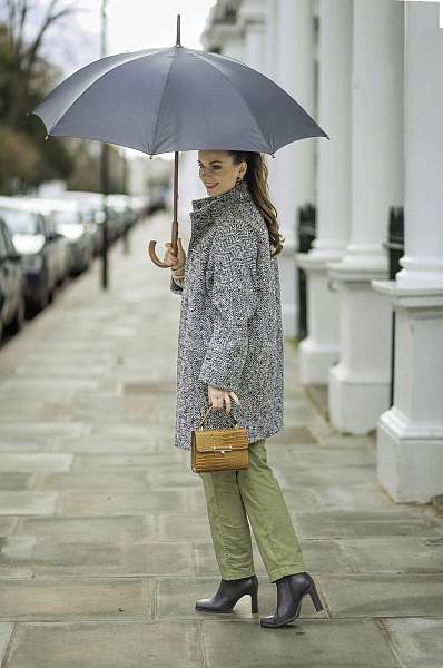 L776-01 Black (Черный) Зонт женский трость Fulton Fulton, Артикул: L776-01 Black фото №1