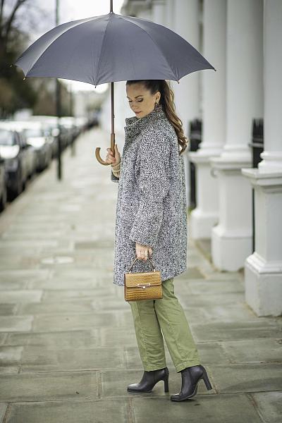 L776-01 Black (Черный) Зонт женский трость Fulton Fulton, Артикул: L776-01 Black фото №1