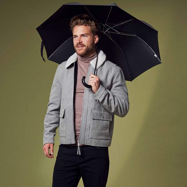 G518-01 Black (Черный) Зонт мужской полуавтомат Fulton Fulton, Артикул: G518-01 Black фото №1