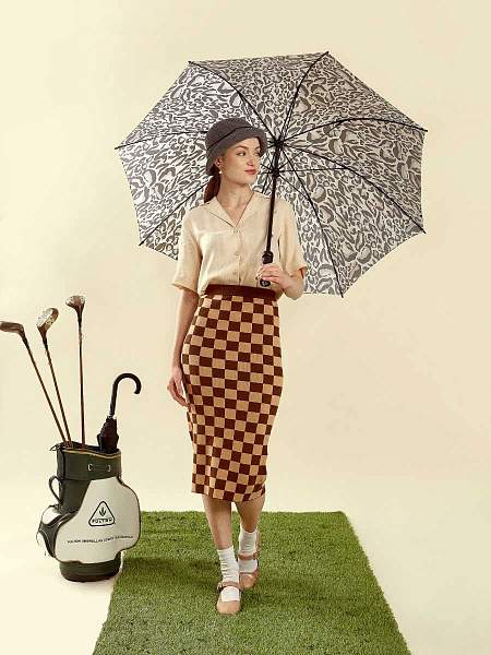 S925-4272 ChicLeopard (Леопард) Зонт женский трость Fulton Fulton, Артикул: S925-4272 ChicLeopard фото №1