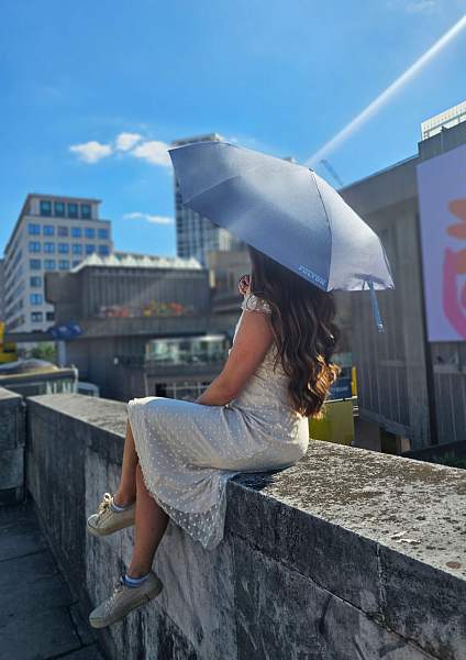 L924-4274 BlueChambray (Синий) Зонт женский механика Fulton Fulton, Артикул: L924-4274 BlueChambray фото №1