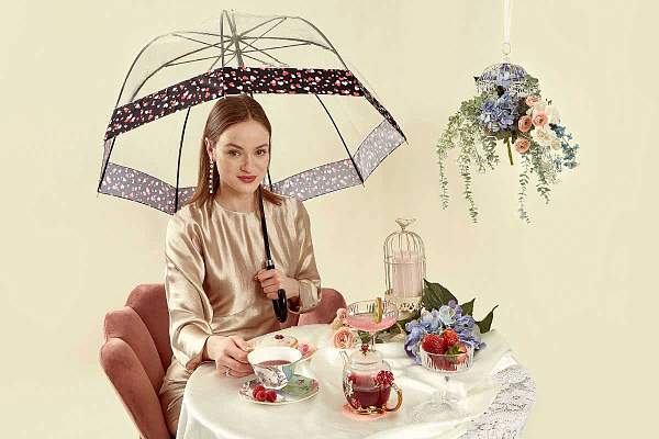 L866-4277 LoveHearts (Любящие Сердца) Зонт женский трость Fulton Fulton, Артикул: L866-4277 LoveHearts фото №1