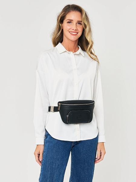 JS-82012-04 черная сумка женская (кожа) Jane's Story Jane's Story, Артикул: JS-82012-04 фото №1