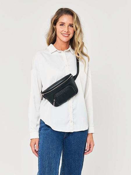 JS-82012-04 черная сумка женская (кожа) Jane's Story Jane's Story, Артикул: JS-82012-04 фото №1