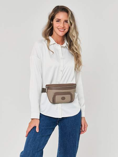 JS-82012-61 бежевая сумка женская (кожа) Jane's Story Jane's Story, Артикул: JS-82012-61 фото №1