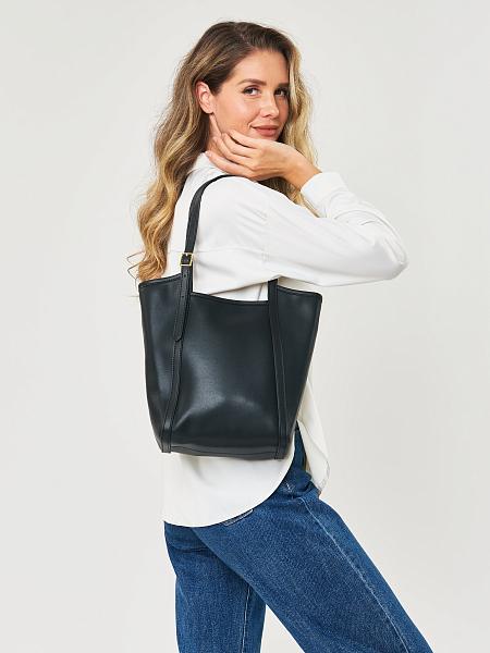 JS-1907-04 черная сумка женская (кожа) Jane's Story Jane's Story, Артикул: JS-1907-04 фото №1