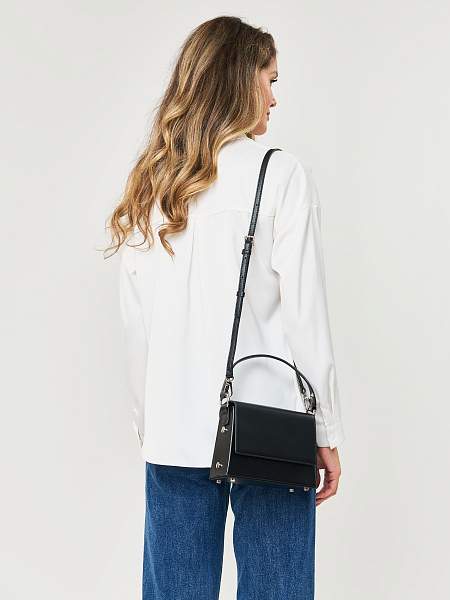 JS-JO465-04 черная сумка женская (кожа) Jane's Story Jane's Story, Артикул: JS-JO465-04 фото №1