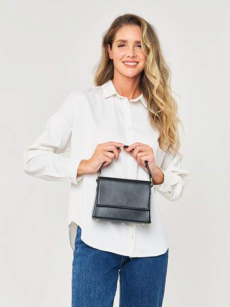 JS-JO465-04 черная сумка женская (кожа) Jane's Story Jane's Story, Артикул: JS-JO465-04 фото №1