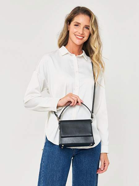 JS-JO465-04 черная сумка женская (кожа) Jane's Story Jane's Story, Артикул: JS-JO465-04 фото №1