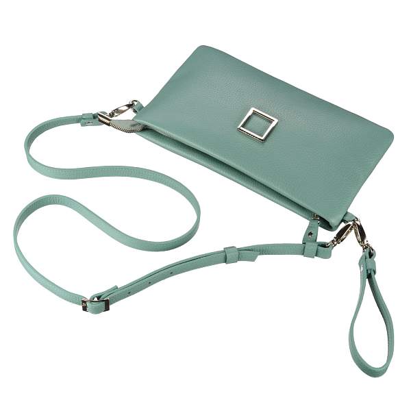 Женская сумочка-клатч 3-в-1 классической формы BRIALDI Coco (Коко) relief mint BR54344TG Бирюзовый Brialdi, Артикул: BR54344TG фото №1