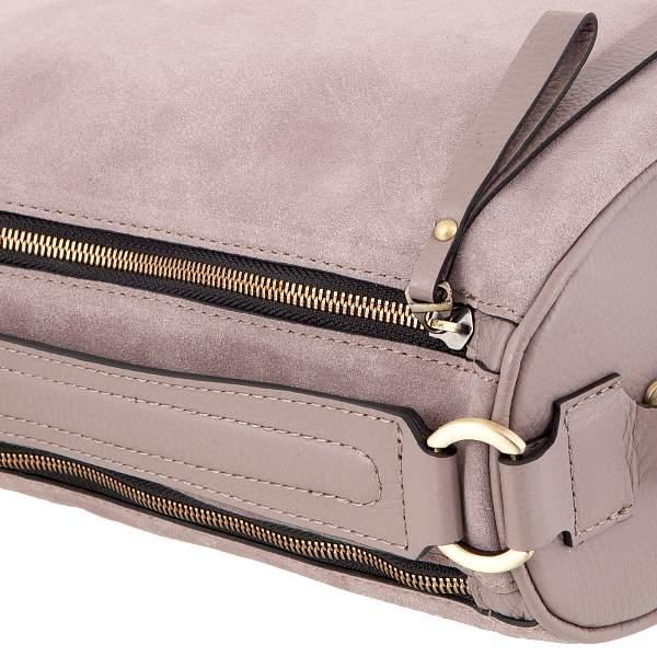Сумка серый Sergio Belotti 60222 pink-grey velour Sergio Belotti, Артикул: 60222 pink-grey velour фото №1
