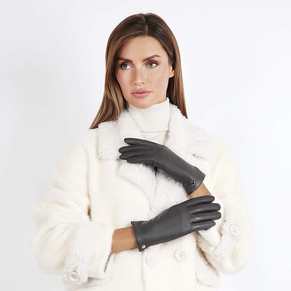 F14-9 grey FABRETTI Перчатки жен. нат. кожа (размер 6.5) Fabretti, Артикул: F14-9 grey фото №1