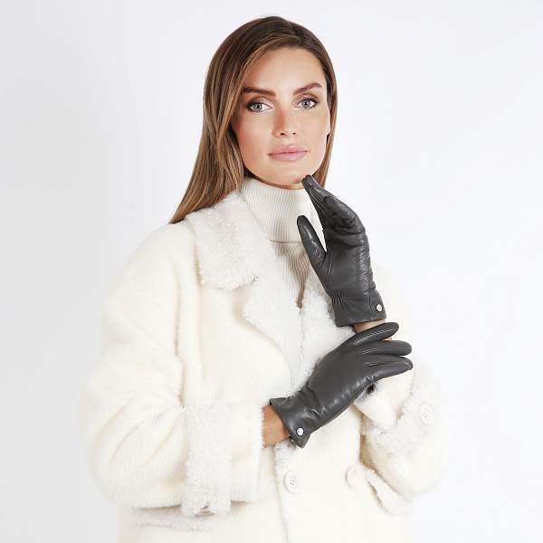 F14-9 grey FABRETTI Перчатки жен. нат. кожа (размер 6.5) Fabretti, Артикул: F14-9 grey фото №1