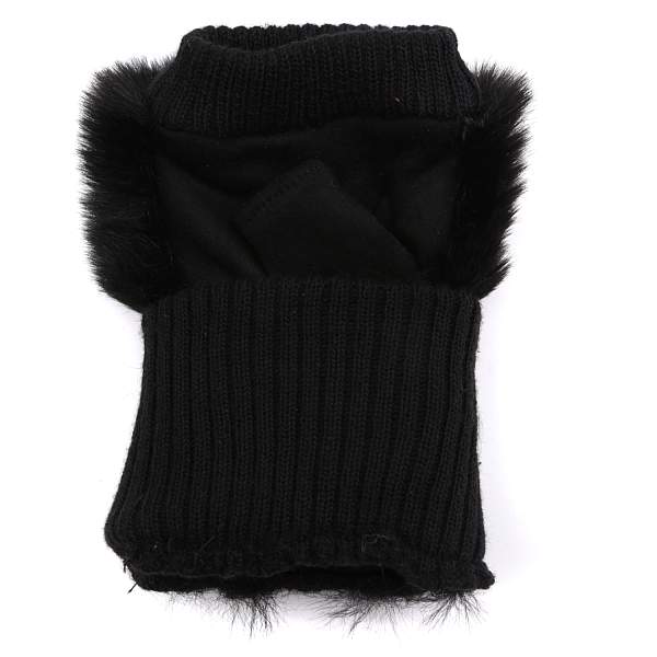 JIF16-1 FABRETTI Перчатки жен. искусственный мех 100%полиэстер, 90% полиэстер/10% эластан Fabretti, Артикул: JIF16-1 фото №1