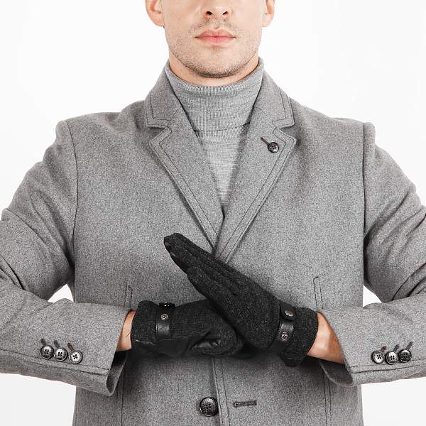 S1.44-1 black FABRETTI Перчатки муж. нат. кожа (размер 10) Fabretti, Артикул: S1.44-1 black фото №1