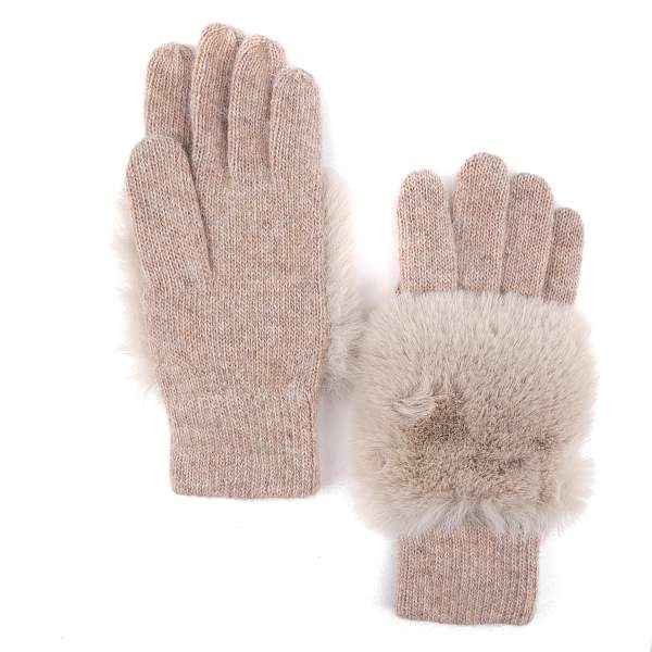 JFF8-10 FABRETTI Перчатки жен. 70%шерсть/20%ангора/10%нейлон Fabretti, Артикул: JFF8-10 фото №1