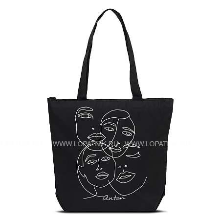 сумка-шоппер antan чёрный antan 1-111 faces/black Antan