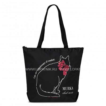 сумка-шоппер antan чёрный antan 1-111 cat murka/black Antan