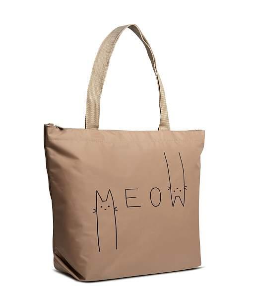 Сумка-шоппер Antan бежевый ANTAN 1-111 meow/beige Antan, Артикул: 1-111 meow/beige фото №1