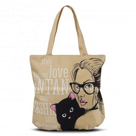 сумка-шоппер antan бежевый antan 1-112 black cat/beige Antan