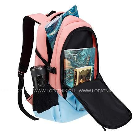 рюкзак torber class x, розово-голубой, 46 x 32 x 18 см + мешок для сменной обуви в подарок! t9355-22-pnk-blu-m Torber